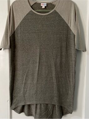 LuLaRoe Two-Tone Gray Raglan Tunic